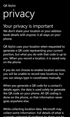 privacy policy