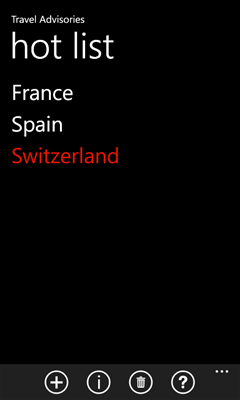 hotlist for easy access