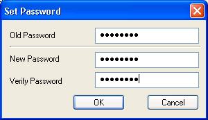 Change password dialog