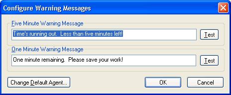 Sample of the warnings dialog