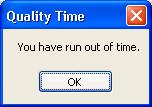 Ran out of time dialog