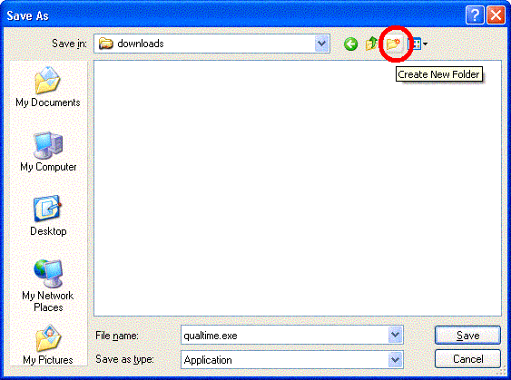 Save as dialog box
