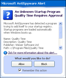 Microsoft Anti-Spyware Warning