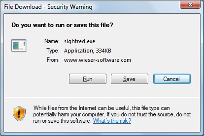 Security Warning shown for File Download