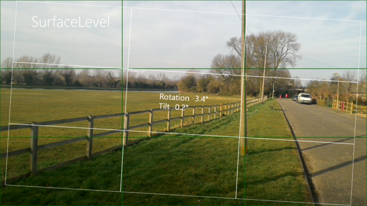 Surface Level measuring a wonky streetlight